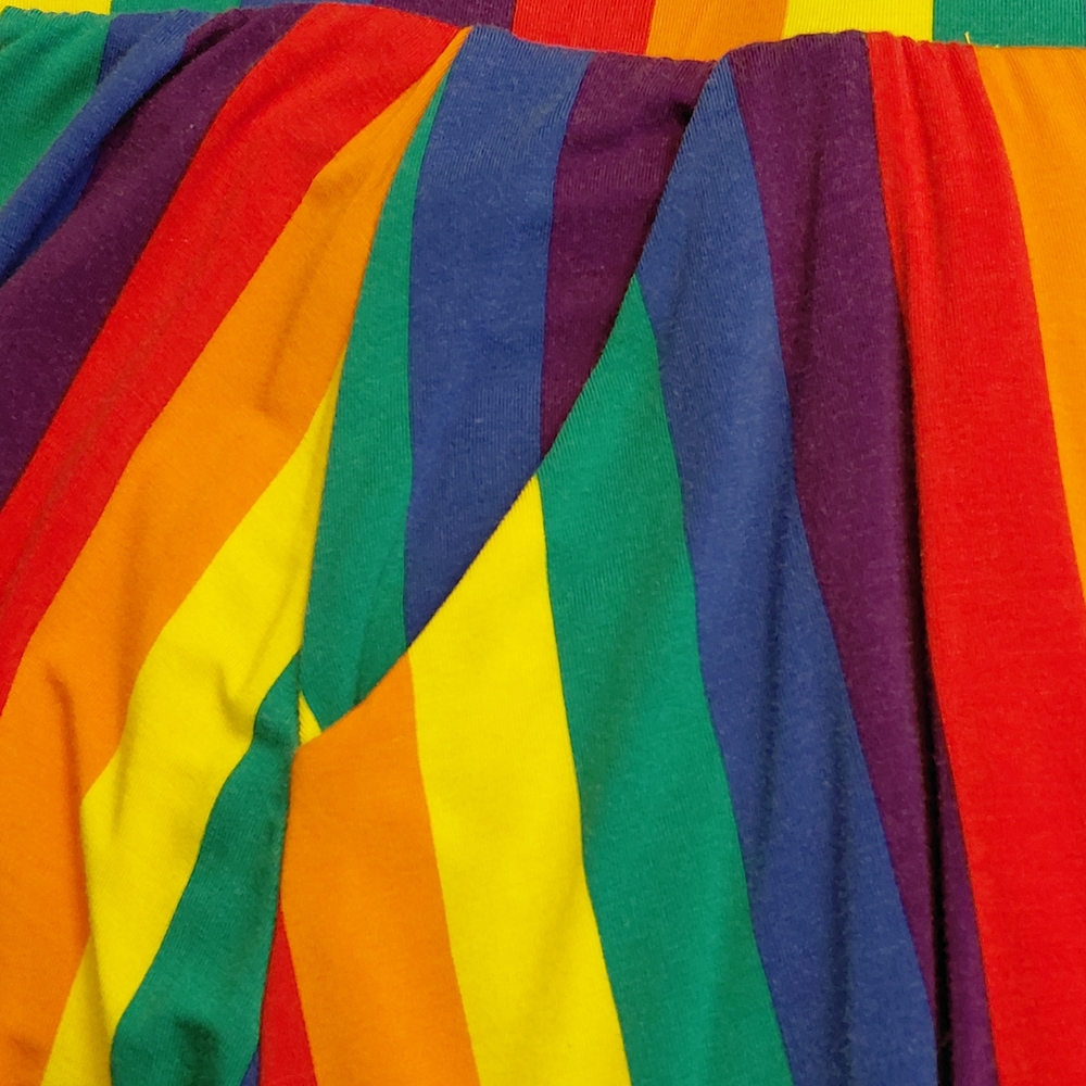 Torrid Rainbow Pride Striped Super Soft Knit Skirt, Shorts, Skort with pockets - Picture 6 of 16